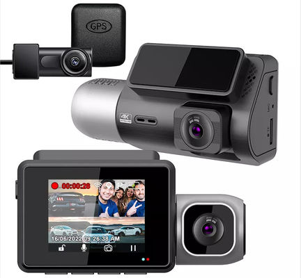 Auto IPS 4K Wifi GPS 1080p HD DVR Dashcam für vorne und hinten innen