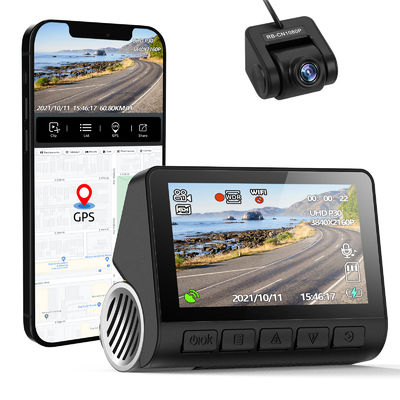 3 Schlag-Nocken WIFIS GPS Zoll IPS-Schirm-UHD 4K GPS Armaturenbrett-Kamera Auto-DVR