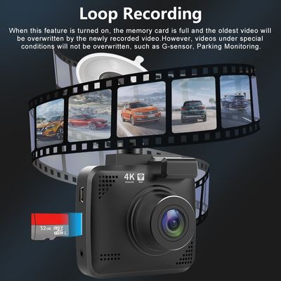 Parkmonitor 170°FOV dvr Auto-Kamera des Schlag-V53 des Nocken-4K UHD Sony Night Vision Dash Cam Dual Camera GPS Wi-Fi Dashcam 24H