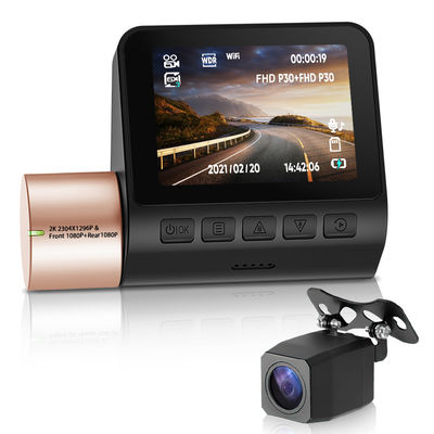 Unsichtbare Dashcam mit zwei Objektiven, DVR, Nachtsicht, WDR, integriertes GPS