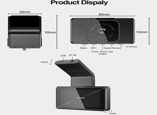 3-Zoll-RGB-USB-Auto-Camcorder FHD 1080P IPS-Bildschirm Auto-DVR-Dashcam