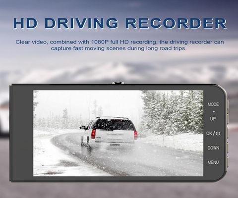 4-Zoll-IPS-Bildschirm mit zwei Objektiven, drahtlose Dashboard-Kamera, Sicherheits-Dashcam, Camcorder, Video-Registrator