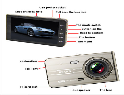 Mini-G-Sensor-Dashboard-montierte Dashcam-Camcorder-Aufnahmekamera 60Hz