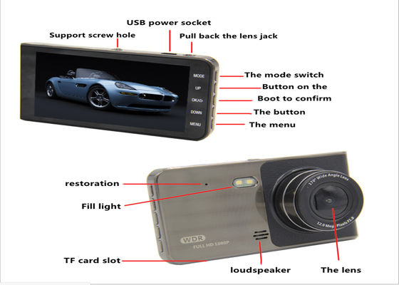 128 GB 1080 FHD Fahrzeug Blackbox DVR Zweikanal-Camcorder