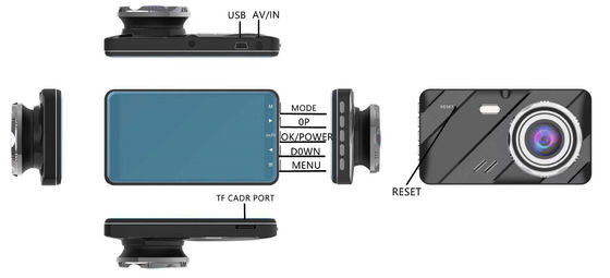 4&quot; Blackbox DVR Dashcam Rückfahrkameras Parkmonitor G-Sensor