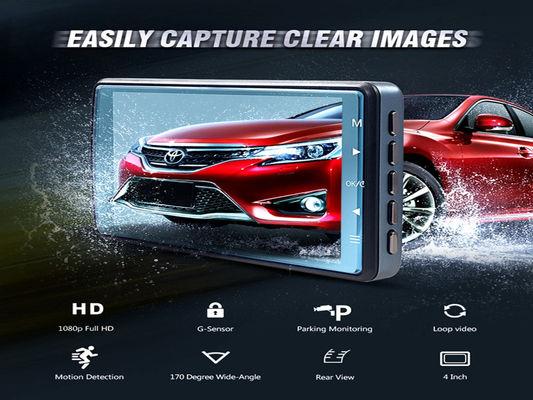 4-Zoll-Blackbox-Auto-Dash-Cam-Recorder-Parkmonitor mit Loop-Aufnahme