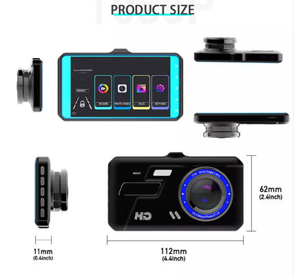 4-Zoll-LCD-FHD1080P-Weitwinkel-Videoauto-DVR-Dash-Cam-Nachtversionskamera