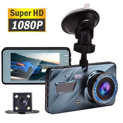 Doppelobjektiv-Auto-DVR-Kamera, wiederaufladbare Dashcam 1080FHD mit G-Sensor-Bewegungserkennung