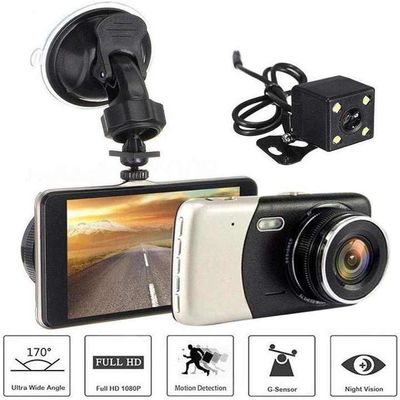 Vorne Hinten Auto Dual Kamera Dash Cam Recorder 4 Zoll Vorne 1080P Hinten 720P