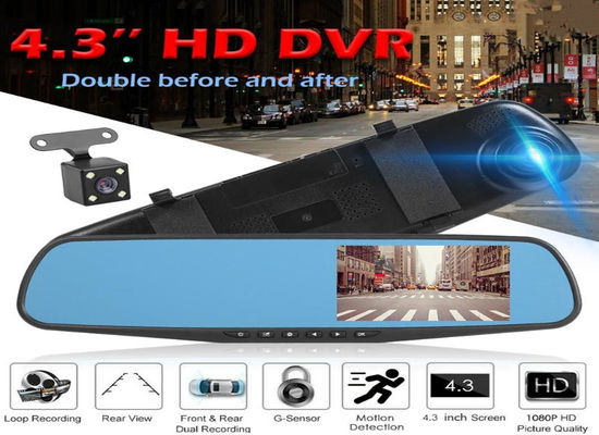 OEM Dual Kameras 2 Kanal Blackbox DVR Dash Cam Rückspiegel Full HD1080p