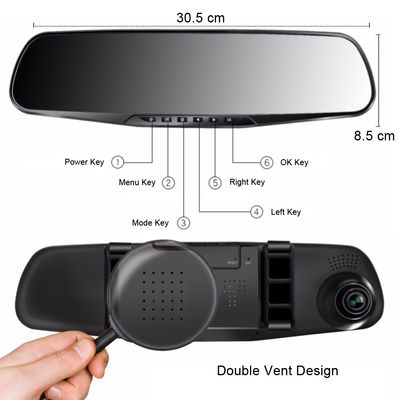 Auto Dash Cam Recorder 4,3&quot; LCD FHD 1080p DVR GC1054 Sensor vorne und hinten