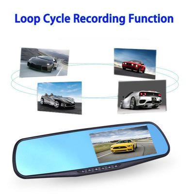 4,3-Zoll-LCD-Multikamera-Bewegungsaktivierte Dashcam DVR FHD 1080p Dual-Objektiv