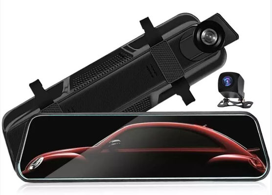 9,66-Zoll-Bewegungsaktivierte Dashcam Vollständige 2,5-D-Touchscreen-Vorder- und Rückseitenaufnahme