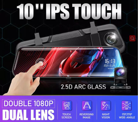 9,66-Zoll-Dual-Wireless-Dashboard-Kamera Dashcam-Videofahrrecorder 170 Grad