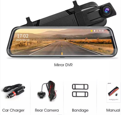 10-Zoll-IPS-2.5D-Touchscreen-Dashboard-montierte Dashcam-Parkmonitor FHD1080P