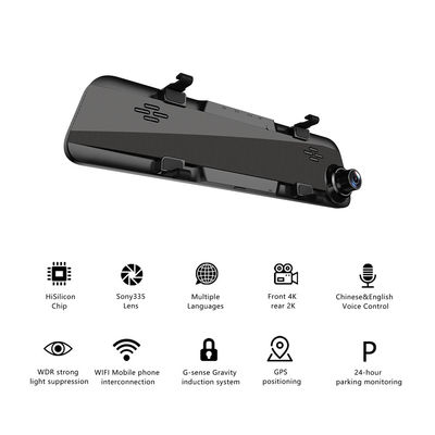 4K Vorne Hinten Dashcam Rückspiegel Auto Recorder 3840x2160P 25fps