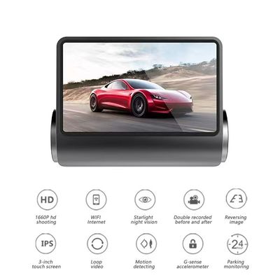 ADAS 2KFHD Vorne Hinten Dual Lens Auto DVR System Recorder Rückwärtsfahren Nachtsicht