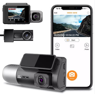 3-Kanal Dashcam Wifi 4k 2 Zoll IPS 4g ADAS Mirror Blackbox