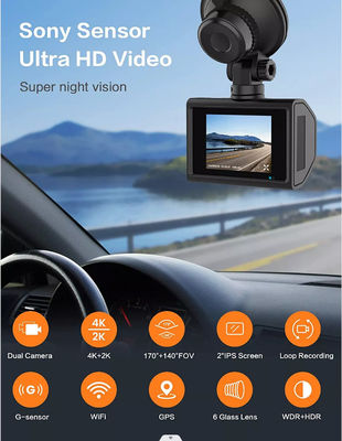 Fahrzeugsicherheits-Dashboard GPS-Tracking-Dashcam-Rückspiegel 4K IMX335 NTK96670