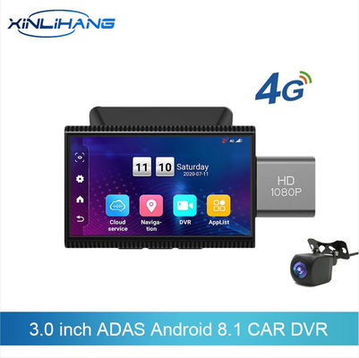 4G 3 Zoll Android 8.1 ADAS Dual Micro DVR Dashcam mit DVR-System 128G 24H