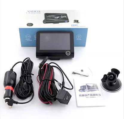 4-Zoll-Auto-Camcorder FHD 1080P Dreifachobjektiv DVR Armaturenbrettkamera 170 Grad