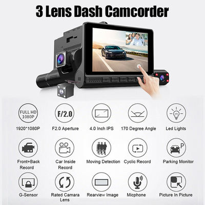 FHD Digital Camcorder Auto DVR 1080p GPS Touchscreen Android DVR Dashcam